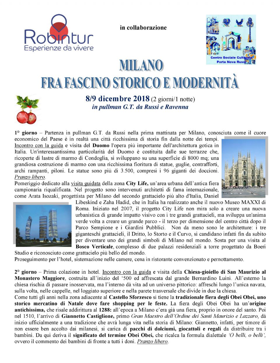 Dicembre 2018 a Milano
