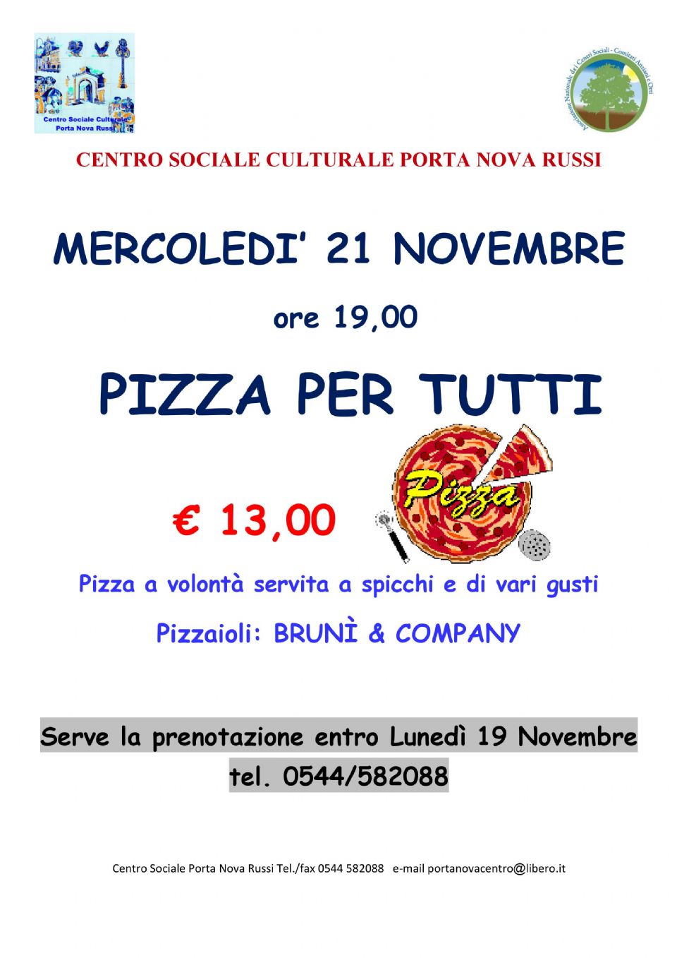 Pizza per Tutti 21 Novembre 2018 