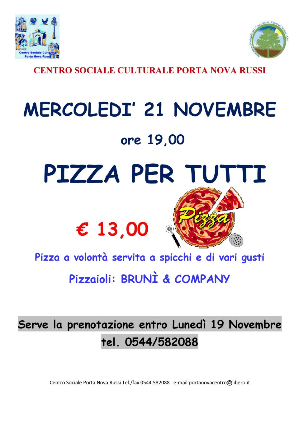 Pizza per Tutti 21 Novembre 2018