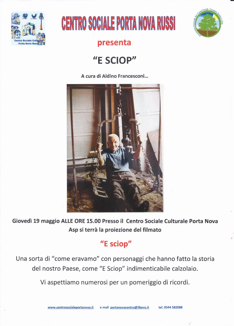 Di Aldino Francesconi proezione del filmato  E SCIOP