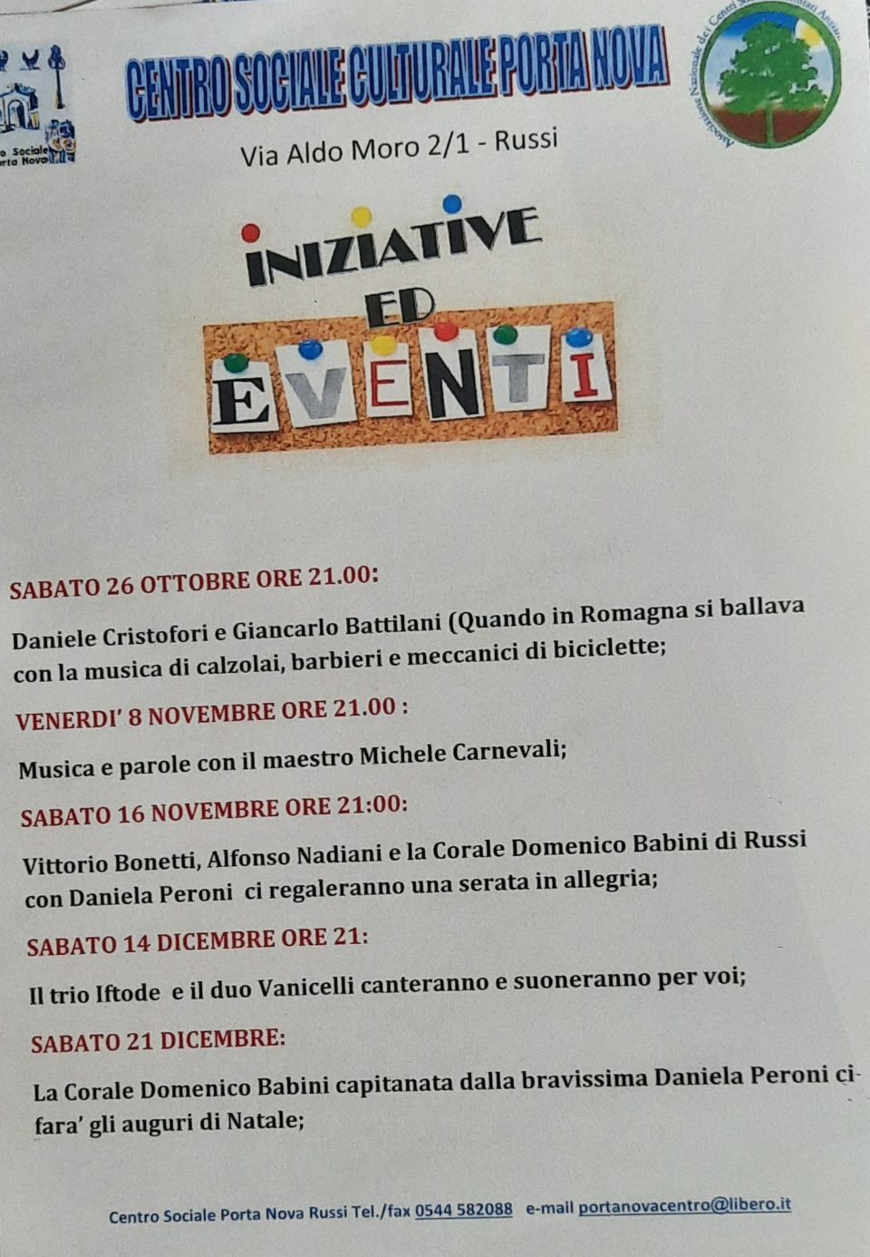 LA MUSICA DI OTTOBRE NOVEMBRE E DICEMBRE PROTAGONISTA A PORTA NOVA